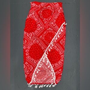 SHEIN XS Red Bandana Print Skirt